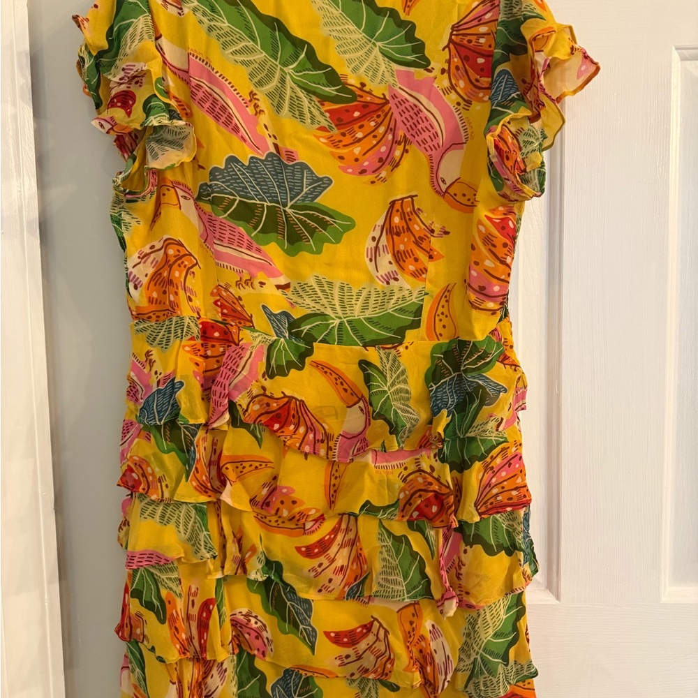FARM Rio Yellow Tropical Mini Dress - Picture 2 of 4
